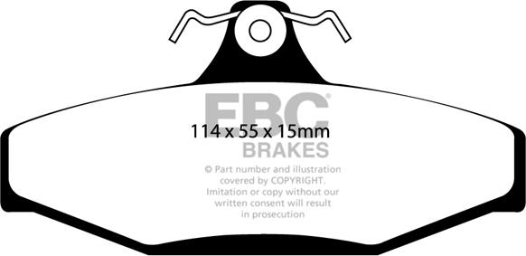 EBC Brakes DP1132 - Bremžu uzliku kompl., Disku bremzes www.autospares.lv