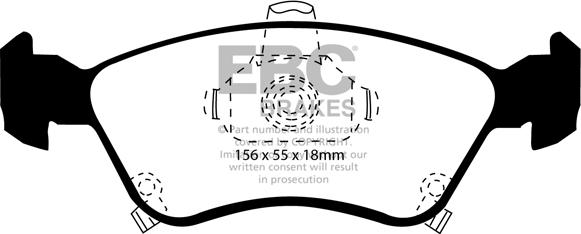 EBC Brakes DP1171 - Bremžu uzliku kompl., Disku bremzes www.autospares.lv