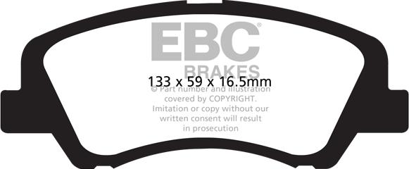 EBC Brakes DP1899 - Bremžu uzliku kompl., Disku bremzes autospares.lv