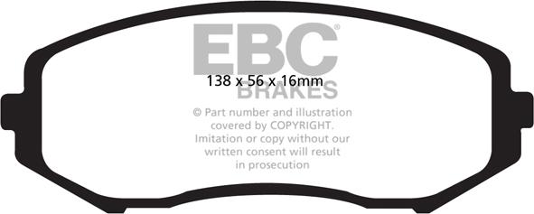 EBC Brakes DP1818 - Bremžu uzliku kompl., Disku bremzes www.autospares.lv