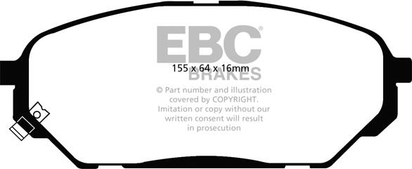 EBC Brakes DP1813 - Bremžu uzliku kompl., Disku bremzes www.autospares.lv