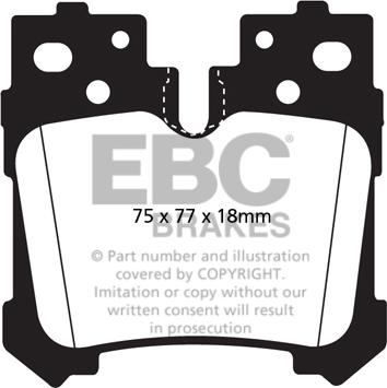 EBC Brakes DP1812 - Bremžu uzliku kompl., Disku bremzes www.autospares.lv