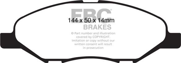 EBC Brakes DP1832 - Bremžu uzliku kompl., Disku bremzes www.autospares.lv