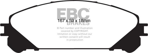 EBC Brakes DP1837 - Bremžu uzliku kompl., Disku bremzes www.autospares.lv