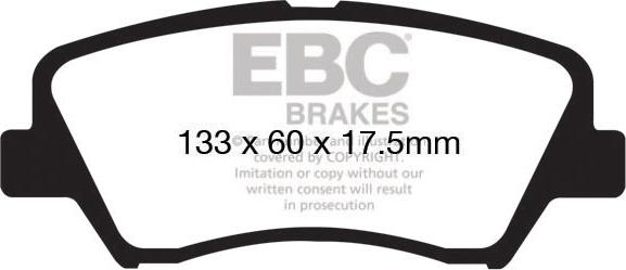 EBC Brakes DP1874 - Bremžu uzliku kompl., Disku bremzes www.autospares.lv