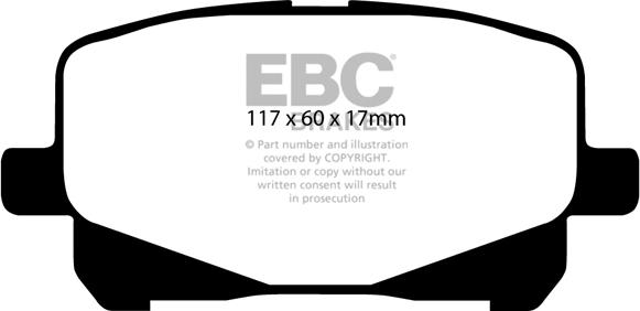 EBC Brakes DP1399 - Brake Pad Set, disc brake www.autospares.lv