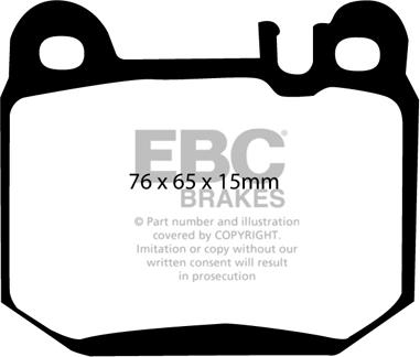 EBC Brakes DP1395 - Тормозные колодки, дисковые, комплект www.autospares.lv