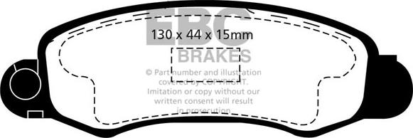 EBC Brakes DP1345 - Bremžu uzliku kompl., Disku bremzes autospares.lv