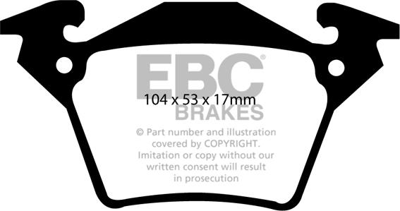 EBC Brakes DP1343 - Bremžu uzliku kompl., Disku bremzes www.autospares.lv