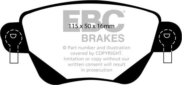 EBC Brakes DP21350 - Bremžu uzliku kompl., Disku bremzes www.autospares.lv