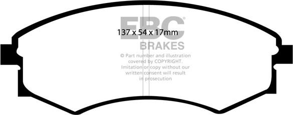 EBC Brakes DP21358 - Тормозные колодки, дисковые, комплект www.autospares.lv