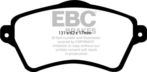 EBC Brakes DP1352 - Bremžu uzliku kompl., Disku bremzes www.autospares.lv