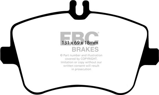 EBC Brakes DP1365 - Bremžu uzliku kompl., Disku bremzes autospares.lv