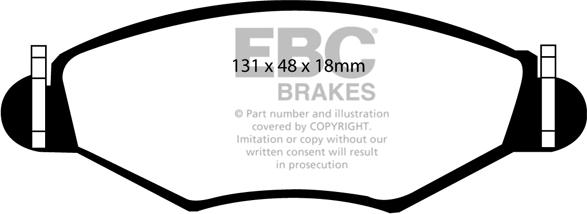 EBC Brakes DP1366 - Bremžu uzliku kompl., Disku bremzes www.autospares.lv