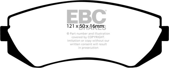 EBC Brakes DP1360 - Bremžu uzliku kompl., Disku bremzes www.autospares.lv