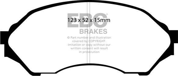 EBC Brakes DP1302 - Bremžu uzliku kompl., Disku bremzes www.autospares.lv