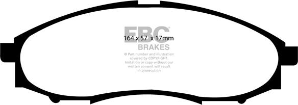 EBC Brakes DP1316 - Bremžu uzliku kompl., Disku bremzes www.autospares.lv