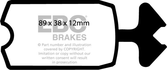 EBC Brakes DP131 - Brake Pad Set, disc brake www.autospares.lv