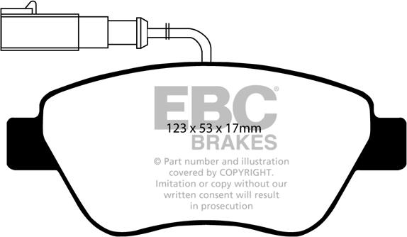 EBC Brakes DP1384 - Bremžu uzliku kompl., Disku bremzes www.autospares.lv