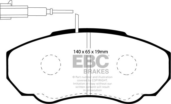 EBC Brakes DP1380 - Bremžu uzliku kompl., Disku bremzes www.autospares.lv