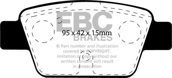 EBC Brakes DP41381R - Bremžu uzliku kompl., Disku bremzes www.autospares.lv