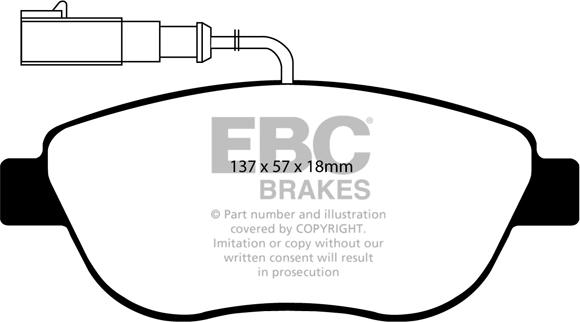 EBC Brakes DP1383/2 - Bremžu uzliku kompl., Disku bremzes autospares.lv