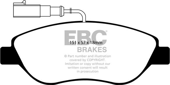 EBC Brakes DP1382 - Bremžu uzliku kompl., Disku bremzes www.autospares.lv