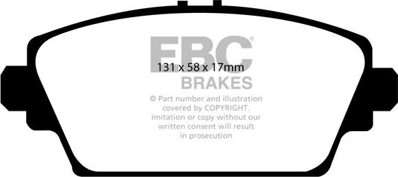 EBC Brakes DP41339R - Bremžu uzliku kompl., Disku bremzes www.autospares.lv