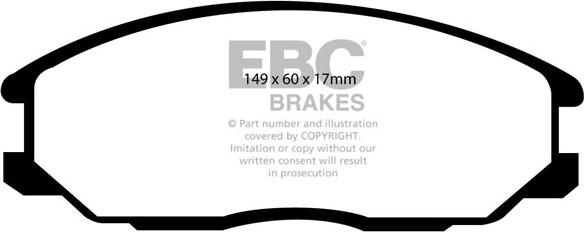 EBC Brakes DP1332 - Bremžu uzliku kompl., Disku bremzes www.autospares.lv