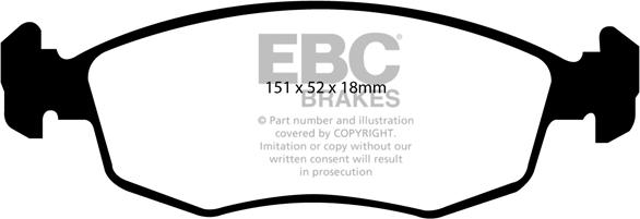 EBC Brakes DP1337 - Bremžu uzliku kompl., Disku bremzes www.autospares.lv