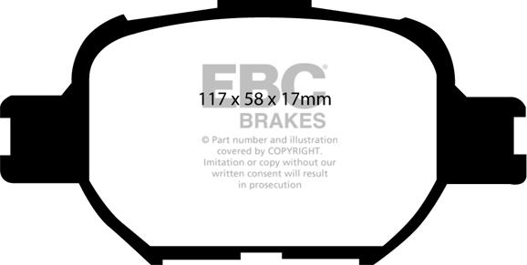 EBC Brakes DP21325 - Тормозные колодки, дисковые, комплект www.autospares.lv