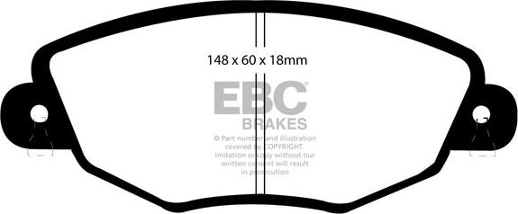 EBC Brakes DP1322 - Bremžu uzliku kompl., Disku bremzes autospares.lv