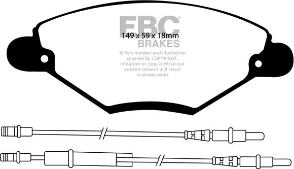 EBC Brakes DP1371 - Тормозные колодки, дисковые, комплект www.autospares.lv