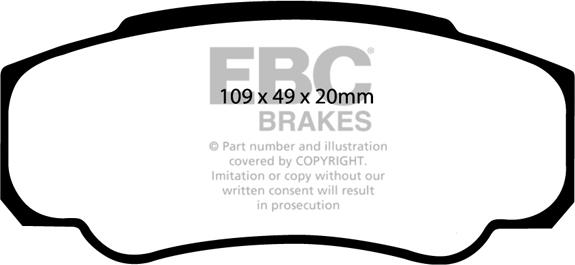 EBC Brakes DP1378 - Bremžu uzliku kompl., Disku bremzes www.autospares.lv