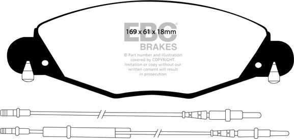 EBC Brakes DP1372 - Bremžu uzliku kompl., Disku bremzes autospares.lv