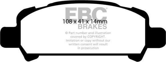 EBC Brakes DP1293 - Bremžu uzliku kompl., Disku bremzes www.autospares.lv