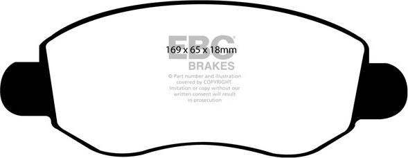 EBC Brakes DP1297 - Bremžu uzliku kompl., Disku bremzes www.autospares.lv