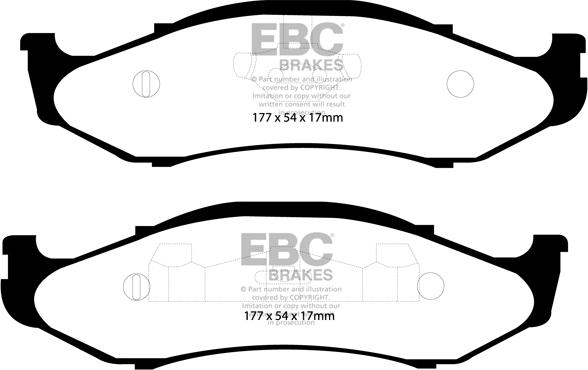 EBC Brakes DP61255 - Bremžu uzliku kompl., Disku bremzes www.autospares.lv