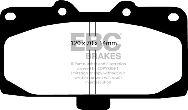 EBC Brakes DP21200 - Bremžu uzliku kompl., Disku bremzes www.autospares.lv