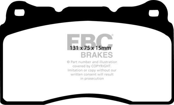 EBC Brakes DP81210RP1 - Augstas veiktspējas bremžu uzliku komplekts autospares.lv