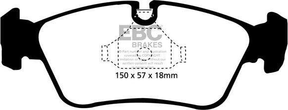 EBC Brakes DP1211 - Bremžu uzliku kompl., Disku bremzes www.autospares.lv