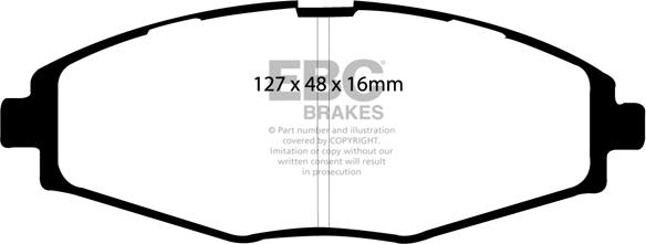 EBC Brakes DP1212 - Bremžu uzliku kompl., Disku bremzes www.autospares.lv