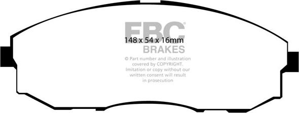 EBC Brakes DP1281 - Bremžu uzliku kompl., Disku bremzes www.autospares.lv