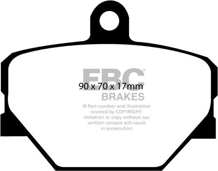 EBC Brakes DP1287 - Bremžu uzliku kompl., Disku bremzes www.autospares.lv