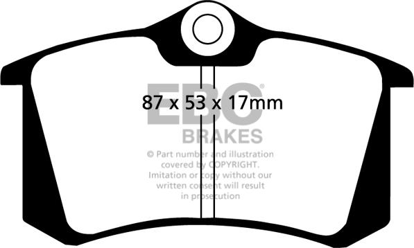 EBC Brakes DP1230 - Brake Pad Set, disc brake www.autospares.lv