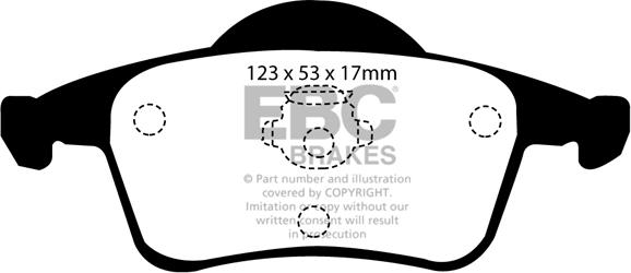 EBC Brakes DP1231 - Bremžu uzliku kompl., Disku bremzes www.autospares.lv