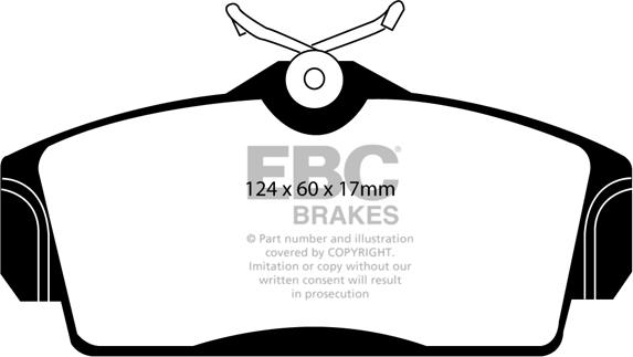 EBC Brakes DP1238 - Bremžu uzliku kompl., Disku bremzes www.autospares.lv