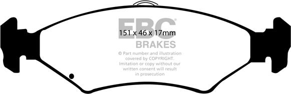 EBC Brakes DP1237 - Bremžu uzliku kompl., Disku bremzes autospares.lv