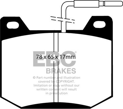 EBC Brakes DP123 - Тормозные колодки, дисковые, комплект www.autospares.lv