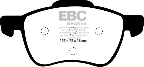 EBC Brakes DP1229 - Bremžu uzliku kompl., Disku bremzes www.autospares.lv